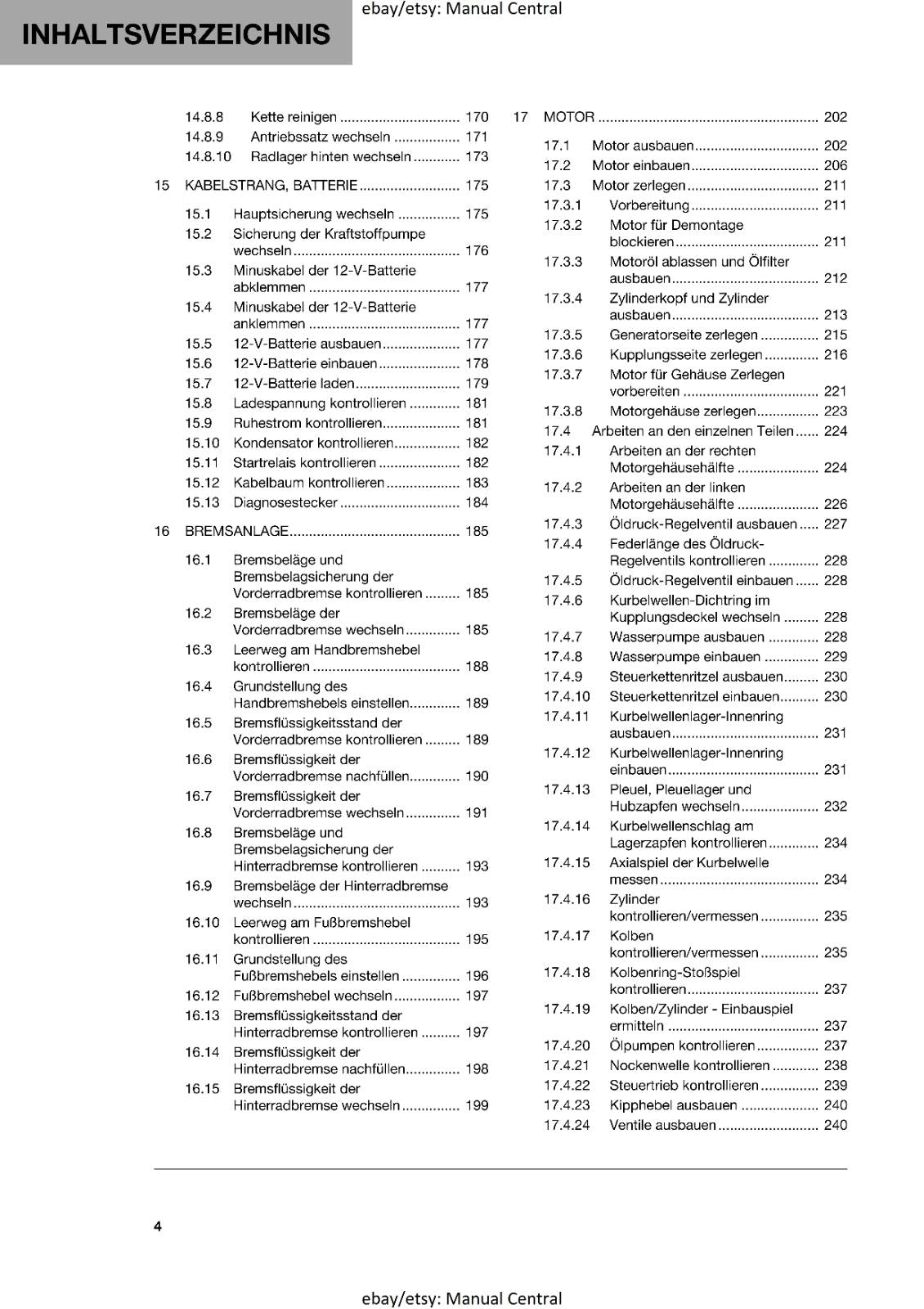 GERMAN LANGUAGE - HUSQVARNA 2023 - FC FX 450 HERITAGE - REPARATURANLEITUNG