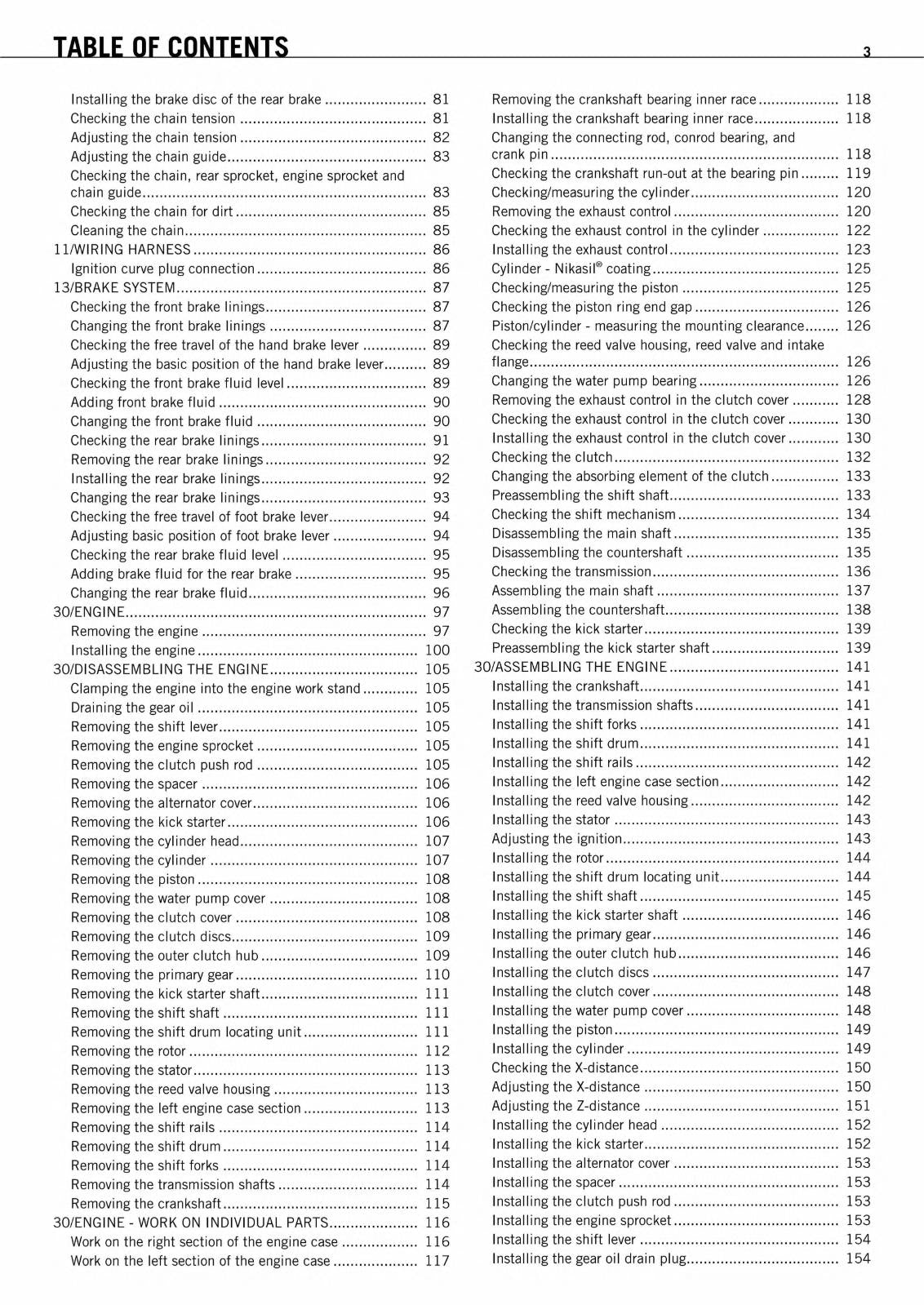 KTM 2011 - 125 150 SX XC - WORKSHOP SERVICE REPAIR MANUAL