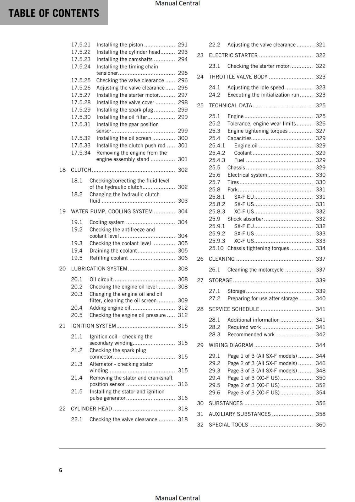 KTM 2016 - 350 SX-F XC-F -  WORKSHOP SERVICE REPAIR MANUAL