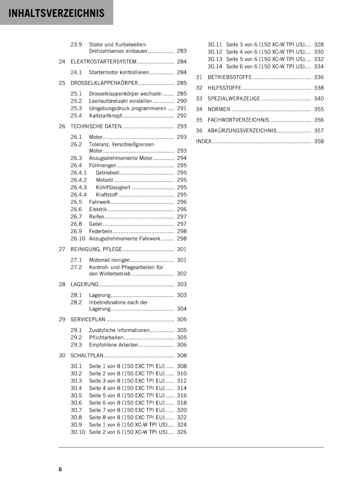 GERMAN LANGUAGE - KTM 2020 - 150 EXC XC-W - REPARATURANLEITUNG - REPAIR MANUAL