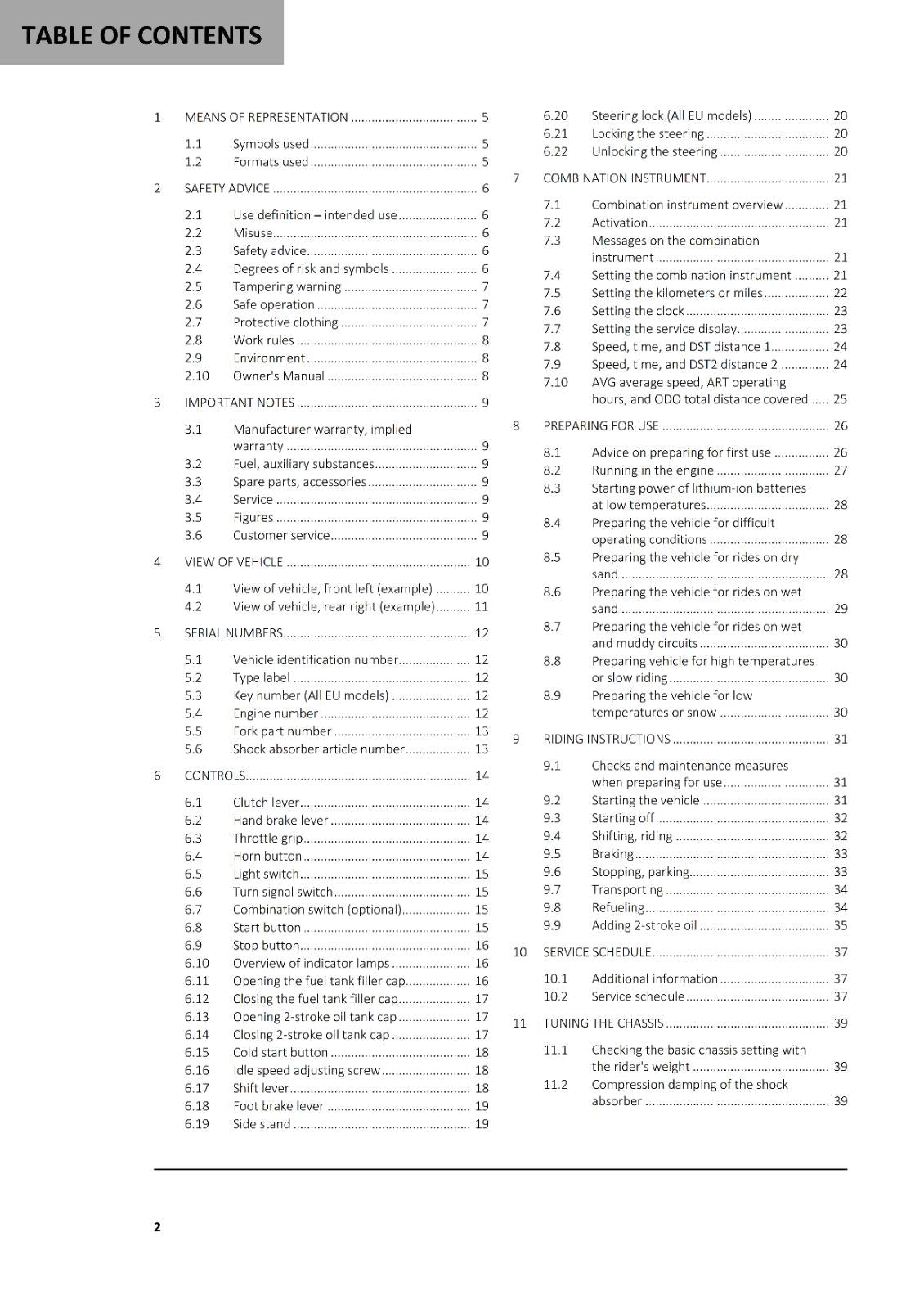 2024 GASGAS OWNERS MANUAL - EC 250 300 - REPRINTED