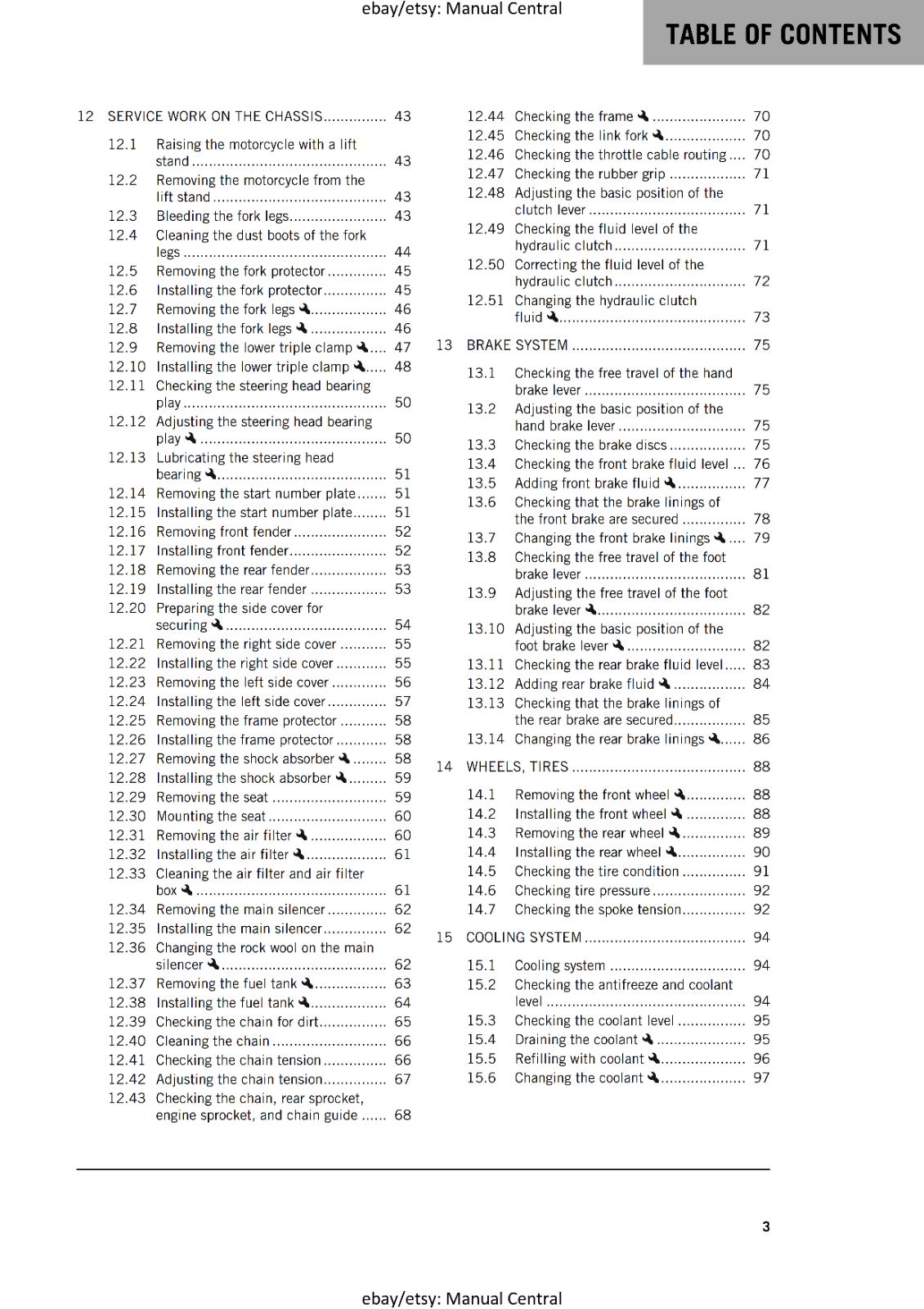 KTM 2025 - 65 SX - OWNERS MANUAL REPRINTED