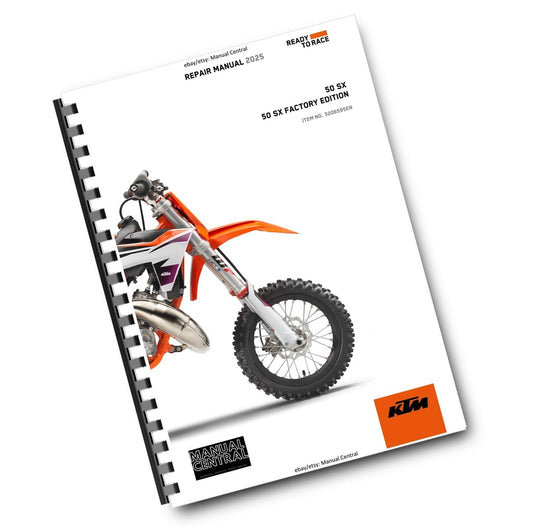 KTM 2025 - 50 SX FACTORY EDITION - WORKSHOP SERVICE REPAIR MANUAL - REPRINTED