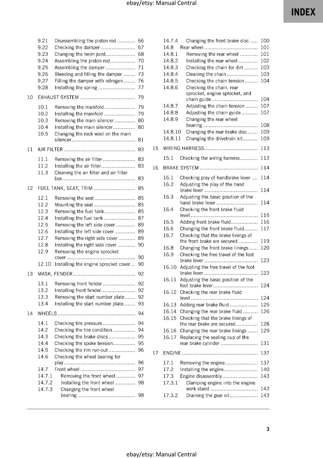 KTM 2025 - 50 SX FACTORY EDITION - WORKSHOP SERVICE REPAIR MANUAL - REPRINTED