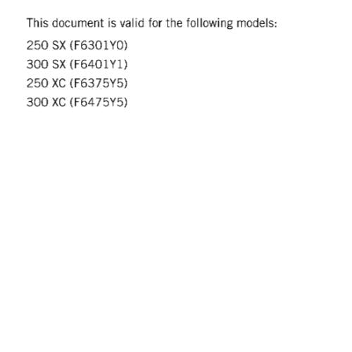 KTM 2025 - 250 300 SX XC - WORKSHOP SERVICE REPAIR MANUAL - REPRINTED