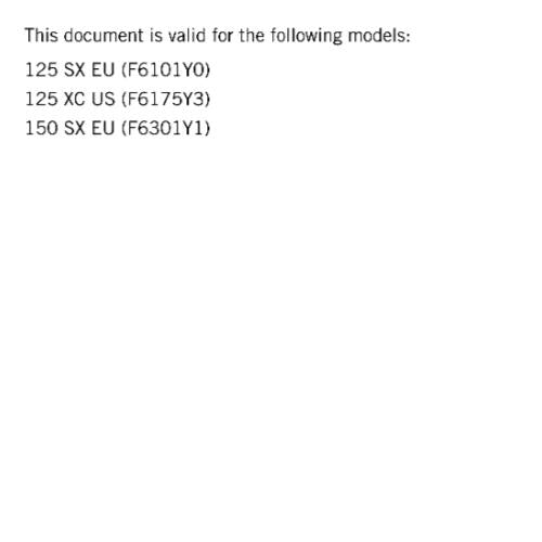 KTM 2025 - 125 150 SX XC - WORKSHOP SERVICE REPAIR MANUAL - REPRINTED