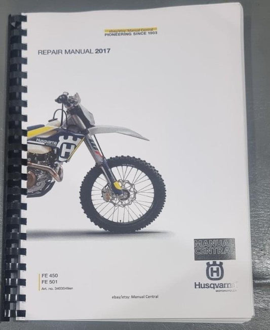 HUSQVARNA - FE 450 FE 501 - 2017 REPAIR WORKSHOP SERVICE MANUAL