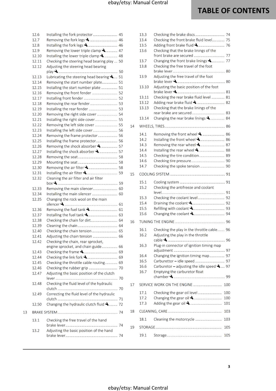 2024 GASGAS OWNERS MANUAL - MC 65 - REPRINTED