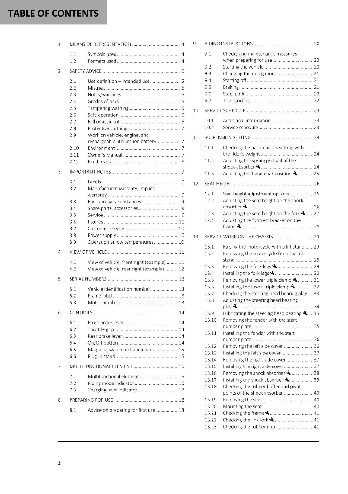 2024 GASGAS OWNERS MANUAL - MC-E 2 - REPRINTED