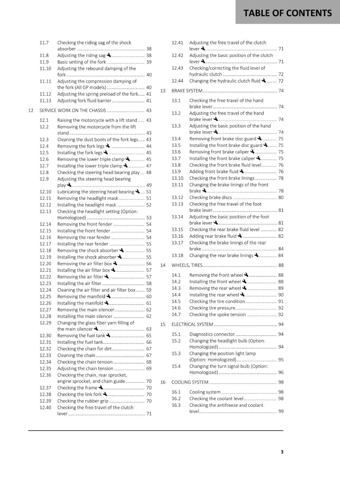 2023 GASGAS OWNERS MANUAL - TXT RACING GP 125 250 280 300 - REPRINTED