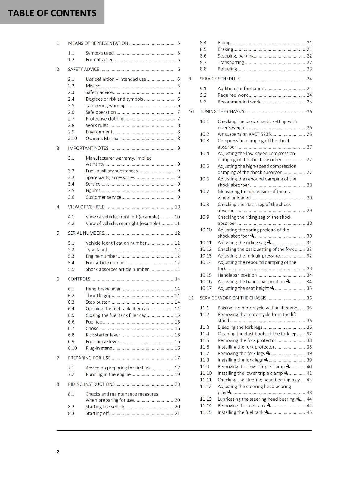 2023 GASGAS OWNERS MANUAL - MC 50 - REPRINTED