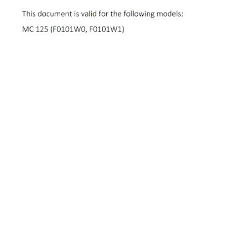 2023 GASGAS OWNERS MANUAL - MC 125 - REPRINTED