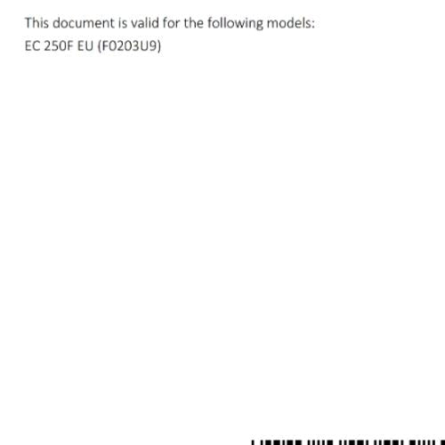 2021 GASGAS OWNERS MANUAL - EC 250F - REPRINTED