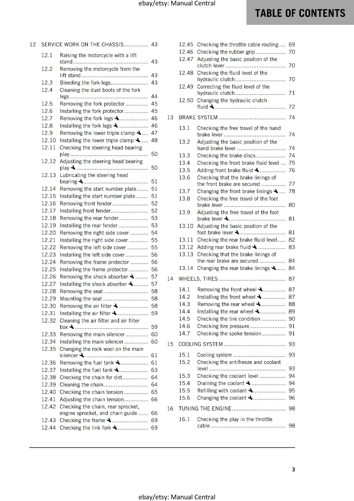 KTM 2024 OWNERS MANUAL - 65 SX - REPRINTED