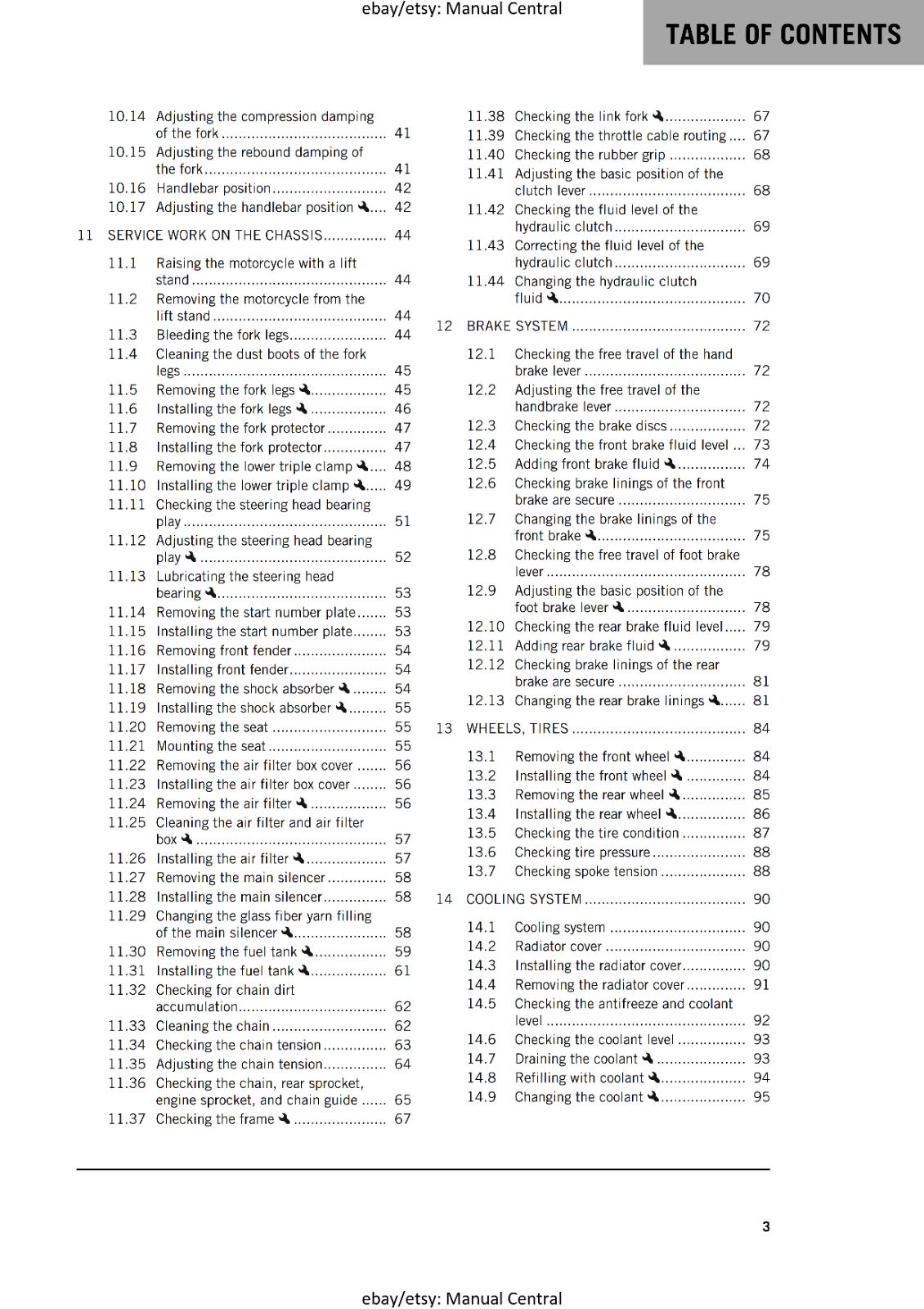 KTM 2024 OWNERS MANUAL - 85 SX 19/16 17/14 - REPRINTED