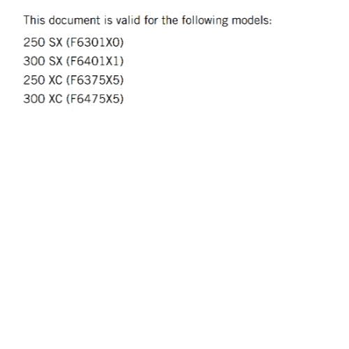 KTM 2024 OWNERS MANUAL - 250 300 SX XC - REPRINTED