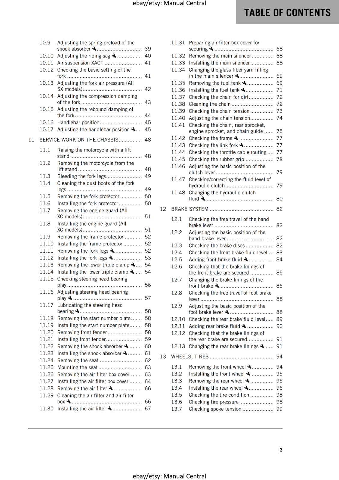 KTM 2024 OWNERS MANUAL - 250 300 SX XC - REPRINTED