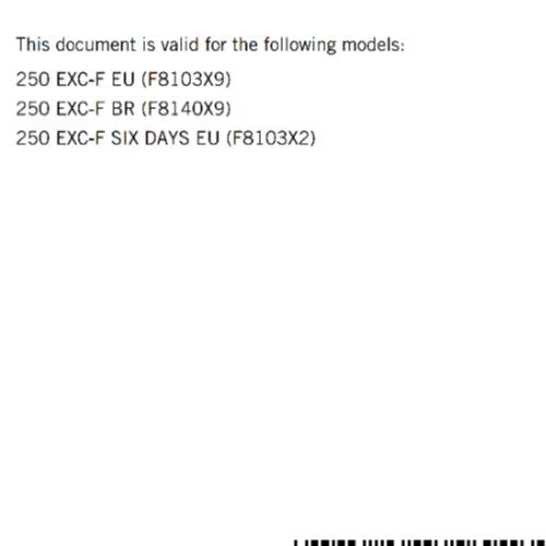 KTM 2024 OWNERS MANUAL - 250 EXC-F SIX DAYS - REPRINTED