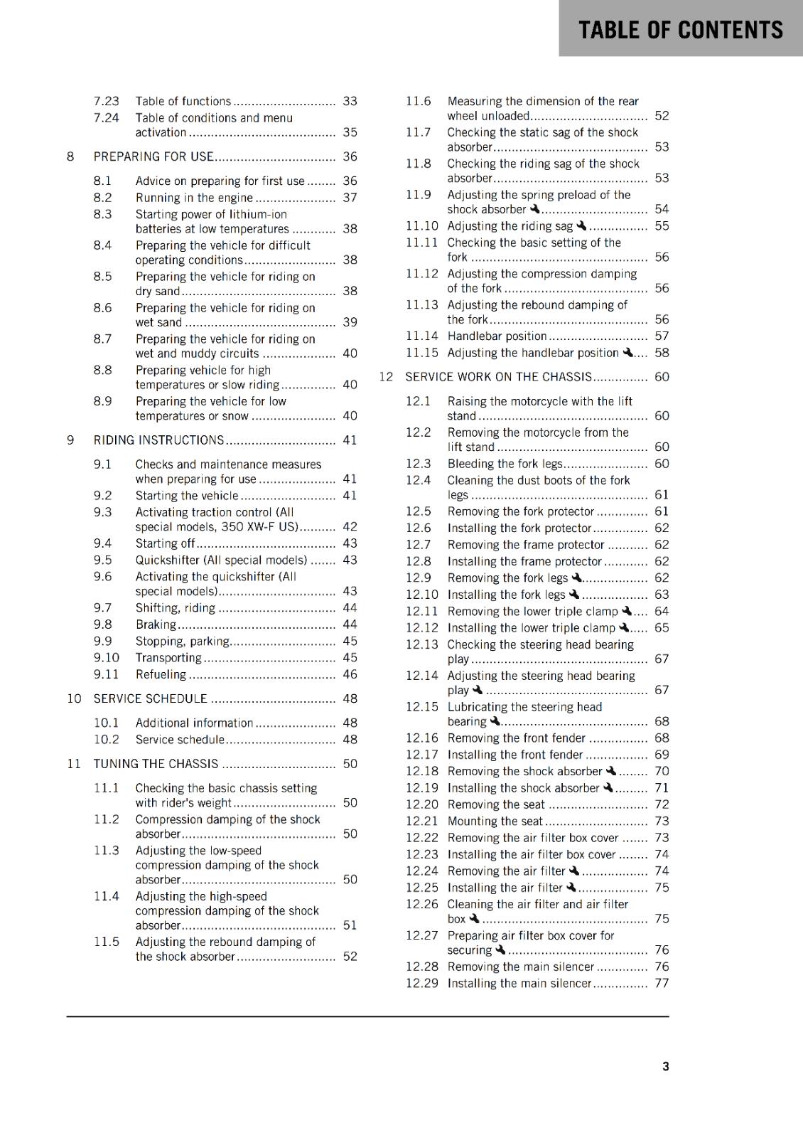 KTM 2024 OWNERS MANUAL - 350 EXC-F SIX DAYS XW-F - REPRINTED