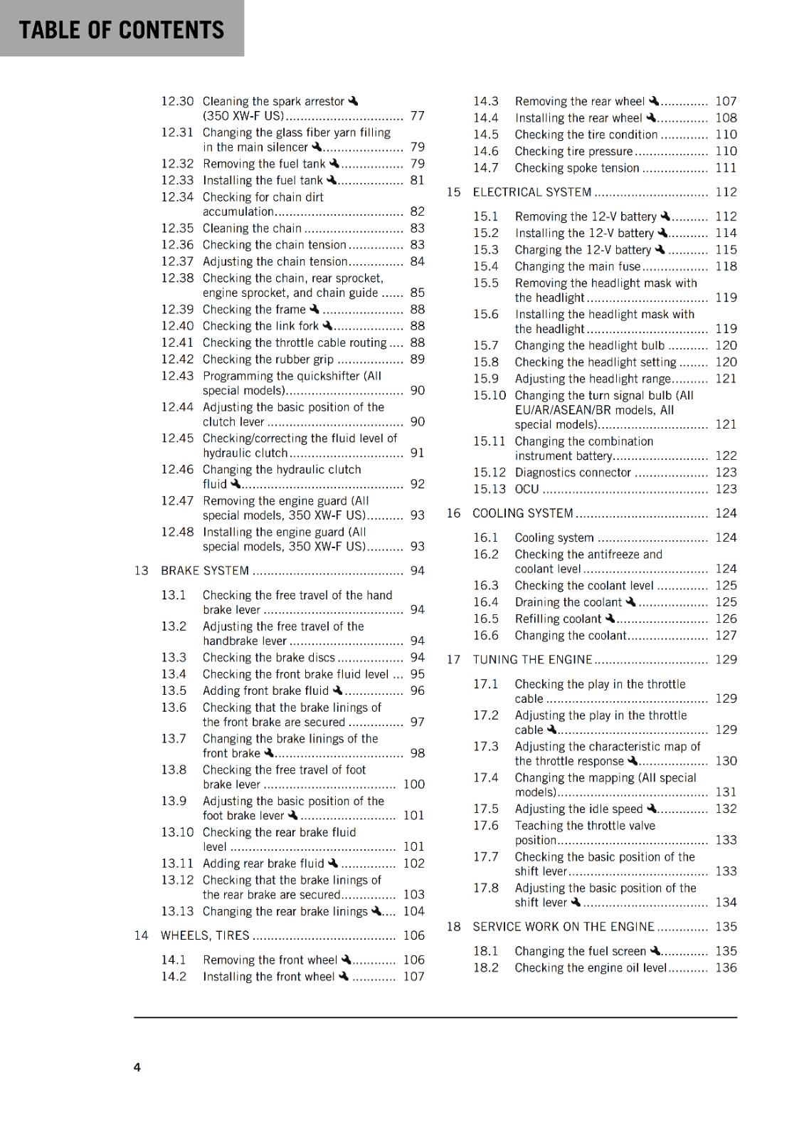 KTM 2024 OWNERS MANUAL - 350 EXC-F SIX DAYS XW-F - REPRINTED