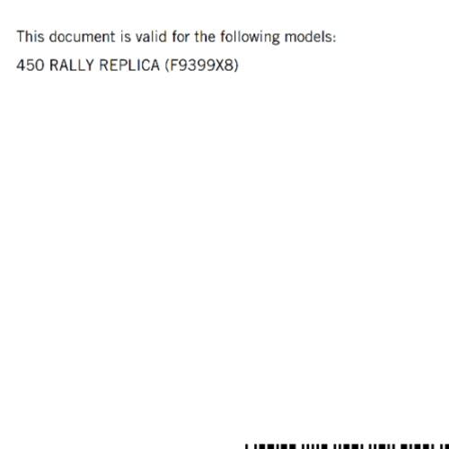 KTM 2024 OWNERS MANUAL - 450 RALLY FACTORY REPLICA- REPRINTED