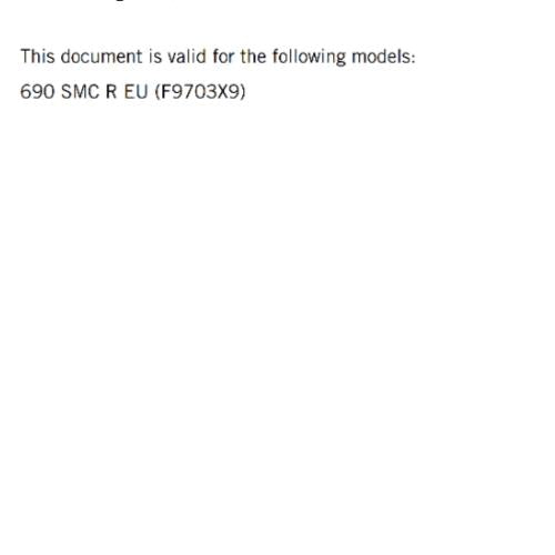 KTM 2024 OWNERS MANUAL - 690 SMC R EU - REPRINTED