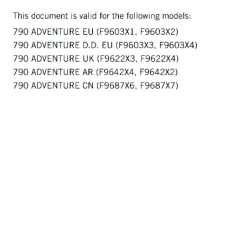 KTM 2024 OWNERS MANUAL - 790 ADVENTURE EU EDITION - REPRINTED