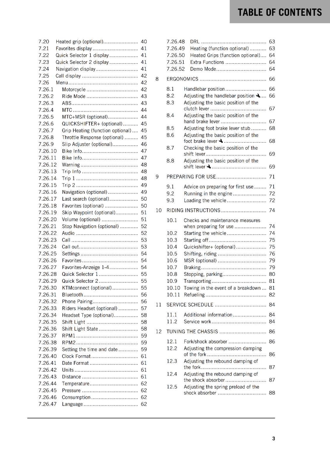 KTM 2024 OWNERS MANUAL - 890 SMT US EDITION - REPRINTED