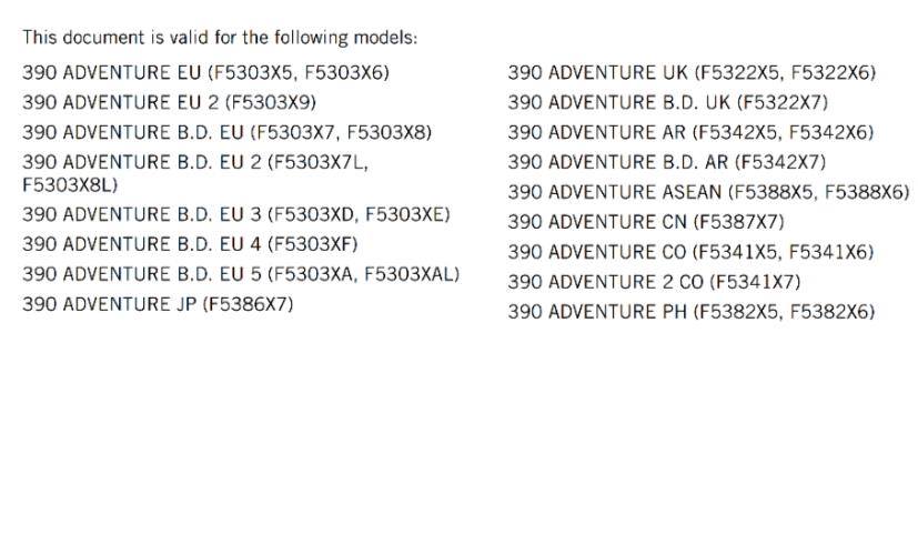 KTM 2024 OWNERS MANUAL - 390 ADVENTURE EU - REPRINTED