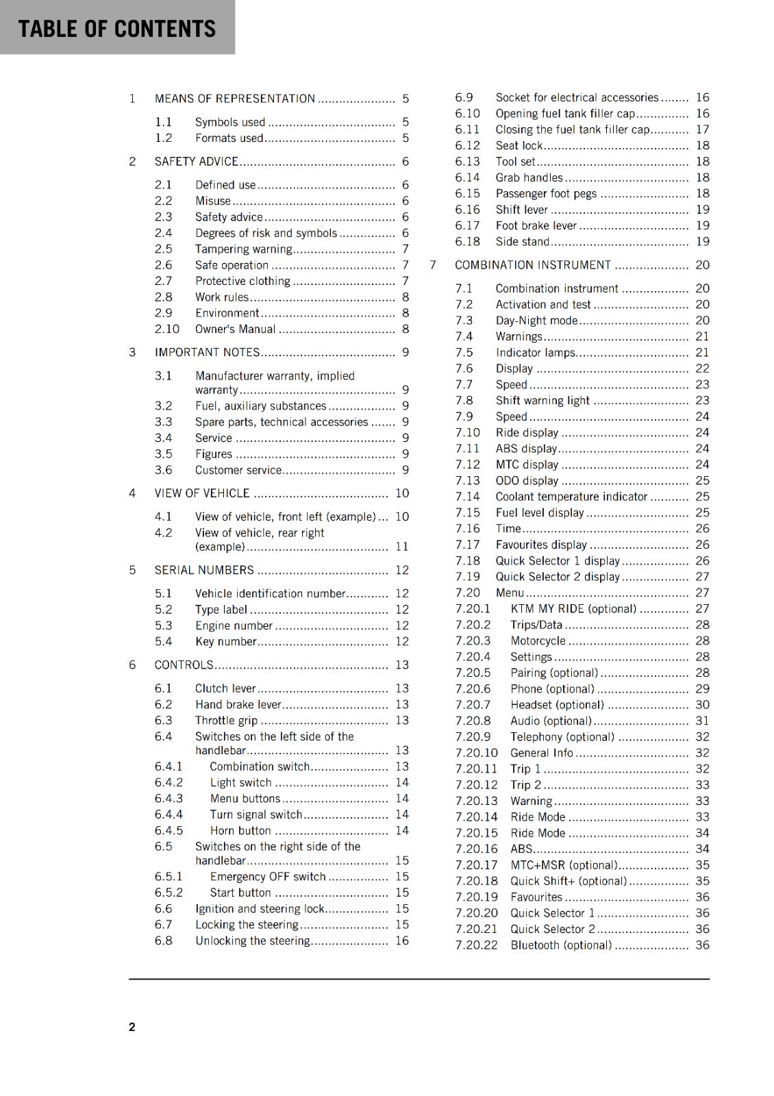 KTM 2024 OWNERS MANUAL - 390 ADVENTURE EU - REPRINTED