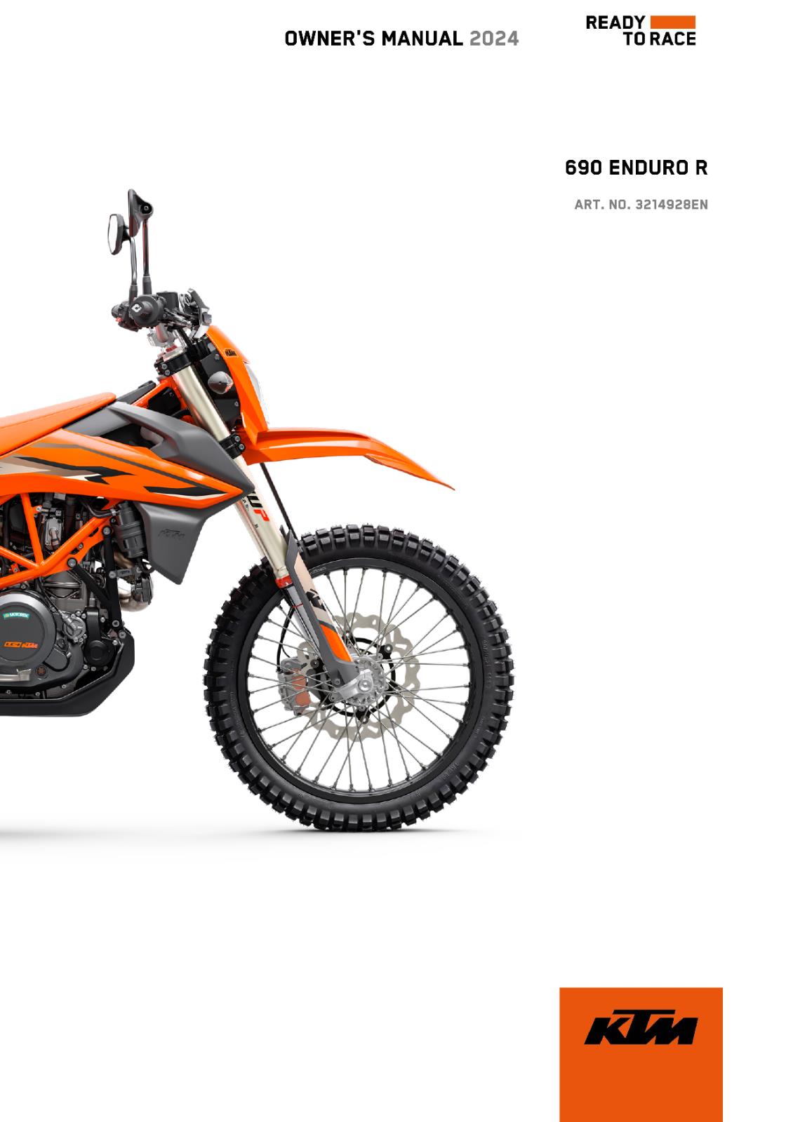 KTM 2024 OWNERS MANUAL - 690 ENDURO R US - REPRINTED