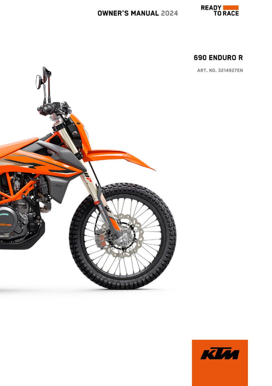 KTM 2024 OWNERS MANUAL - 690 ENDURO R EU - REPRINTED