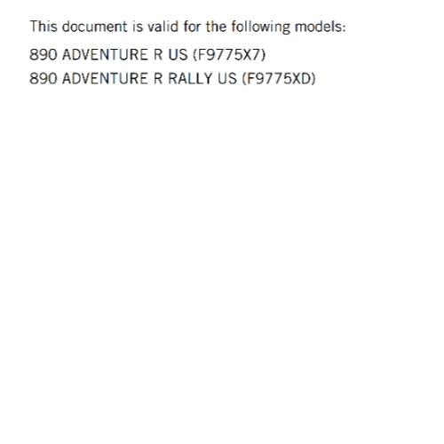 KTM 2024 OWNERS MANUAL - 890 ADVENTURE R RALLY US - REPRINTED