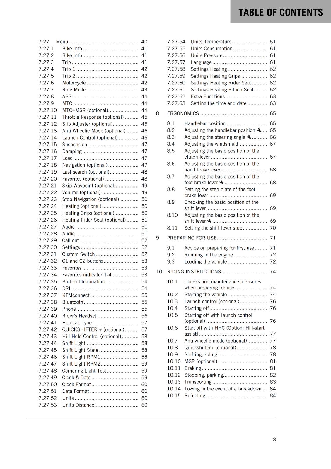 KTM 2024 OWNERS MANUAL - 1290 SUPER DUKE GT EU - REPRINTED