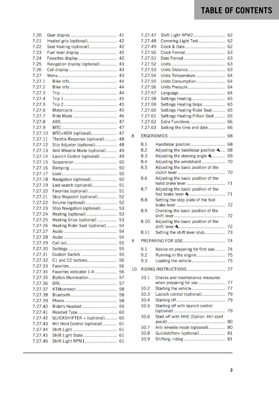 KTM 2024 OWNERS MANUAL - 1290 SUPER DUKE GT US - REPRINTED
