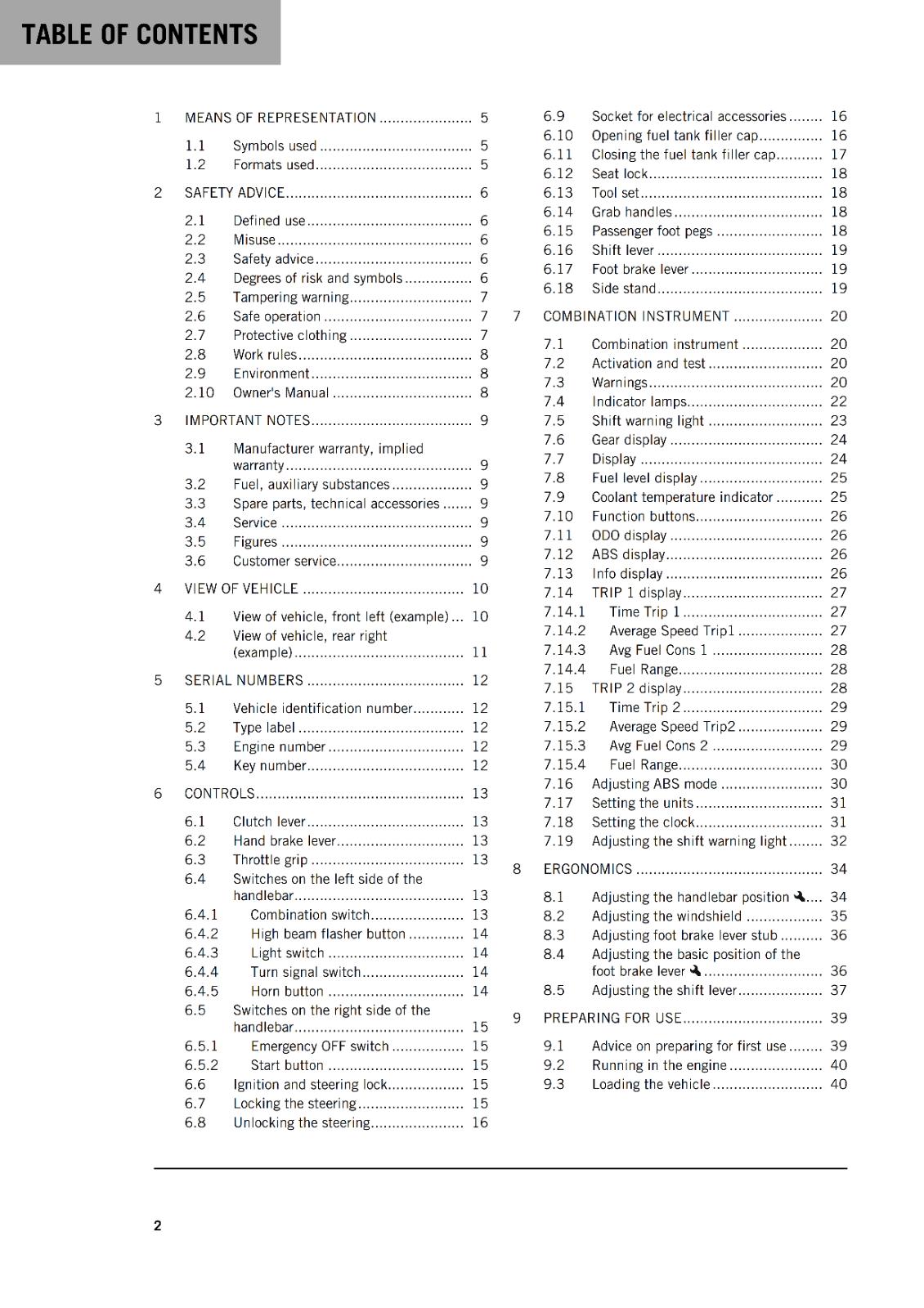 KTM 2024 OWNERS MANUAL - 250 ADVENTURE - REPRINTED