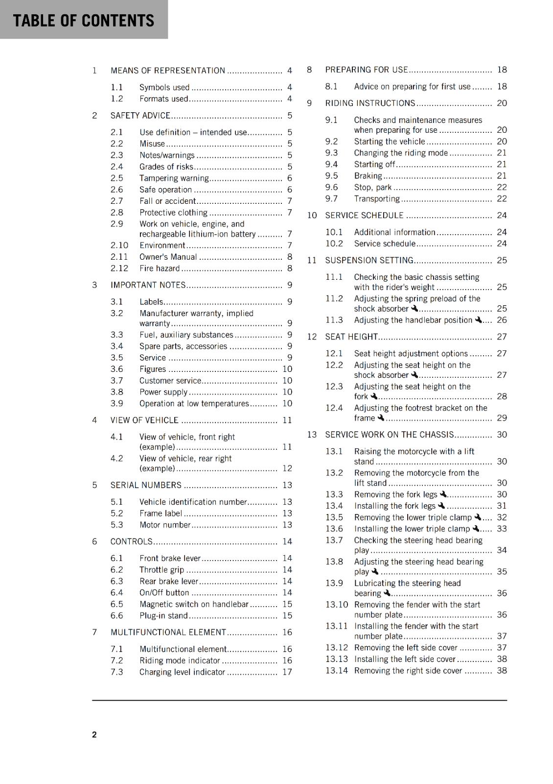 KTM 2024 OWNERS MANUAL - SX-E 2 - REPRINTED