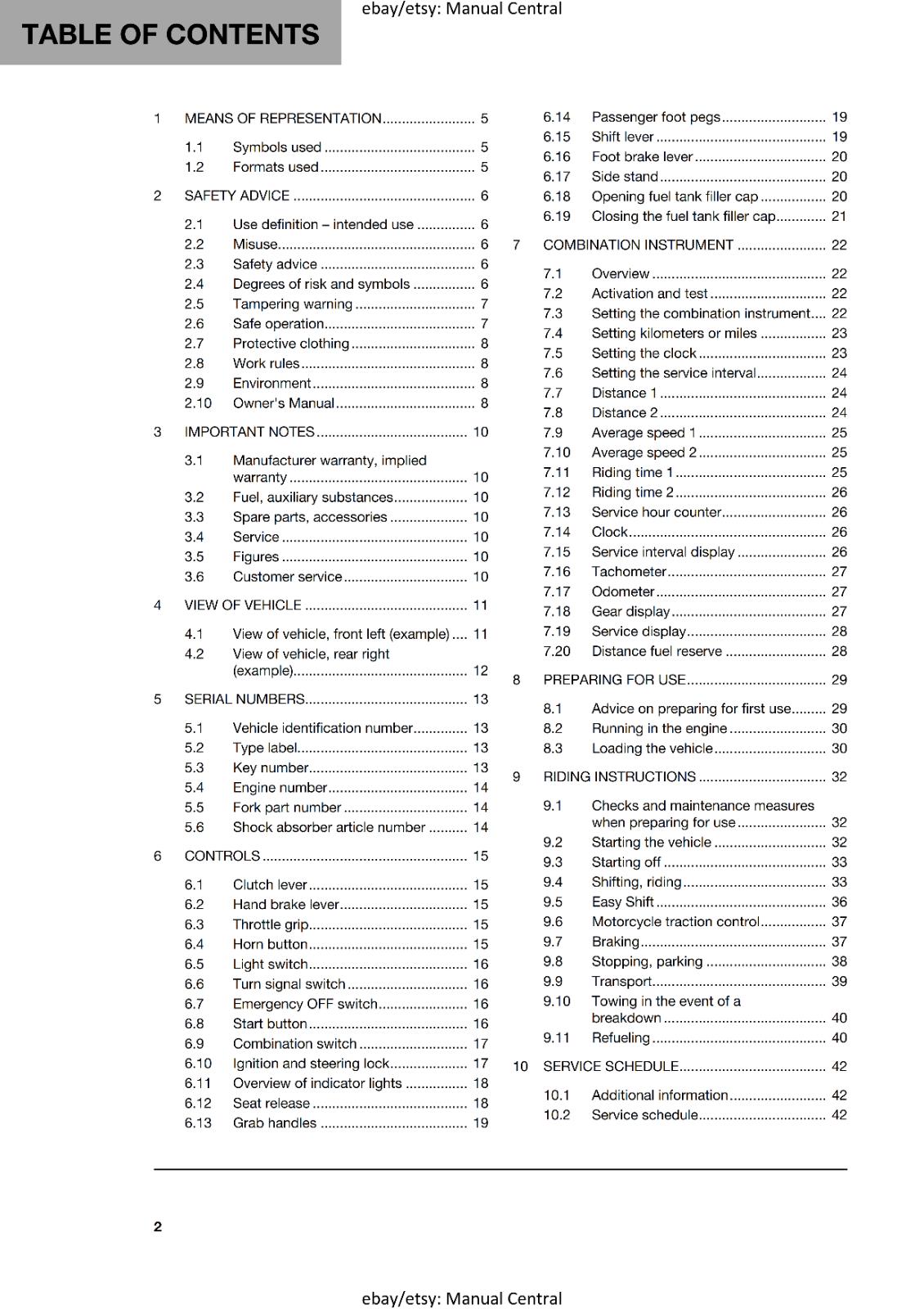 HUSQVARNA 2024 OWNERS MANUAL - 701 SUPERMOTO EU EDITION - REPRINTED