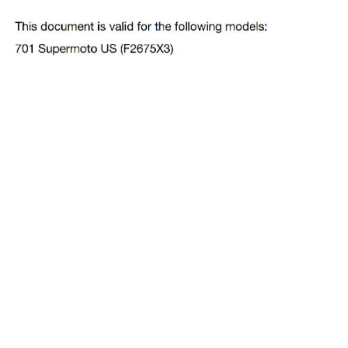 HUSQVARNA 2024 OWNERS MANUAL - 701 SUPERMOTO US EDITION - REPRINTED