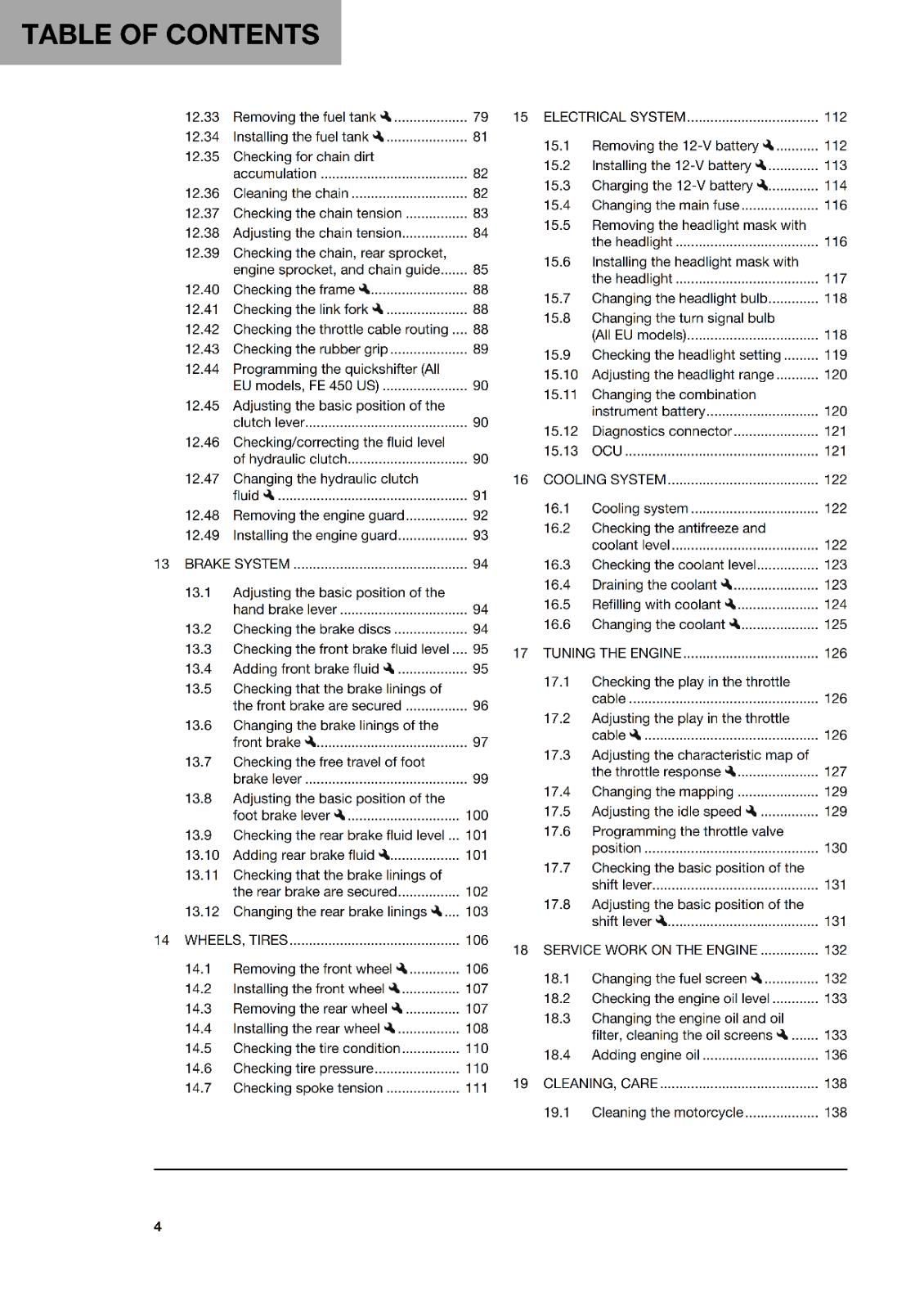 HUSQVARNA 2024 OWNERS MANUAL - FE 450 501 501w - REPRINTED