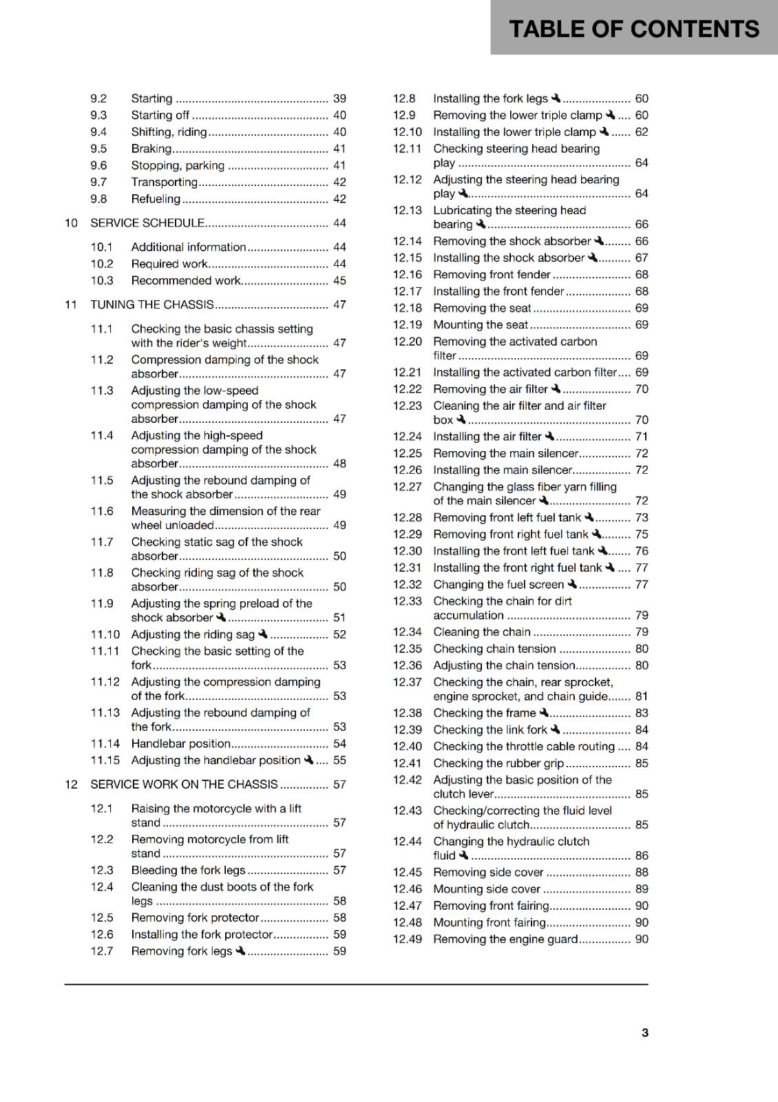 HUSQVARNA 2024 OWNERS MANUAL - FR 450 RALLY - WIRING DIAGRAMS - SERVICE WORK