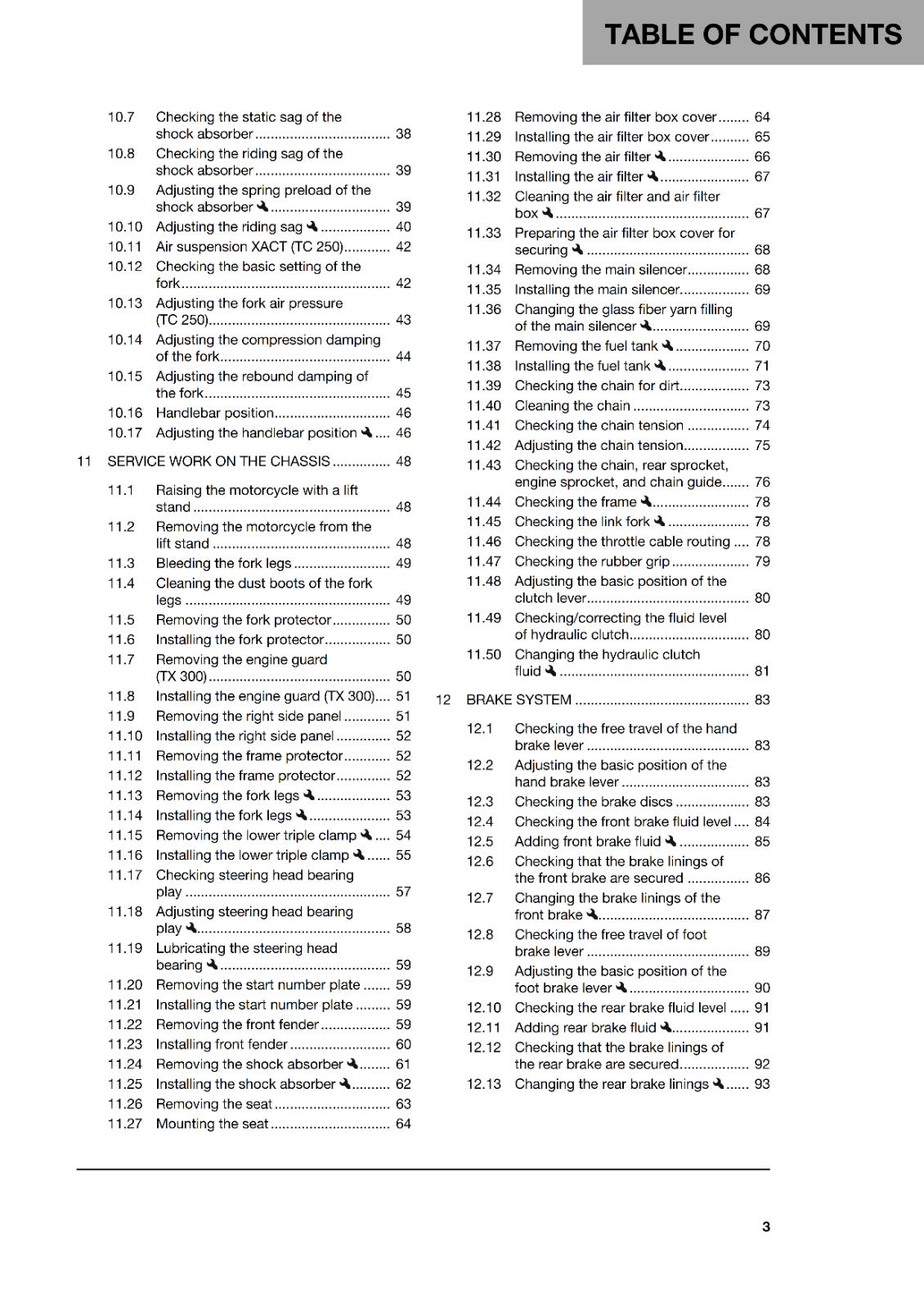 HUSQVARNA 2024 OWNERS MANUAL - TC 250 TX 300 - REPRINTED