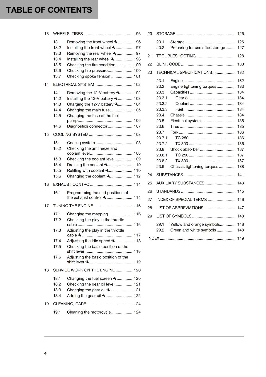 HUSQVARNA 2024 OWNERS MANUAL - TC 250 TX 300 - REPRINTED
