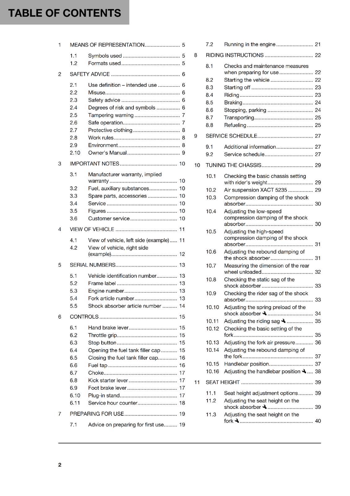 HUSQVARNA 2024 OWNERS MANUAL - TC 50 - REPRINTED