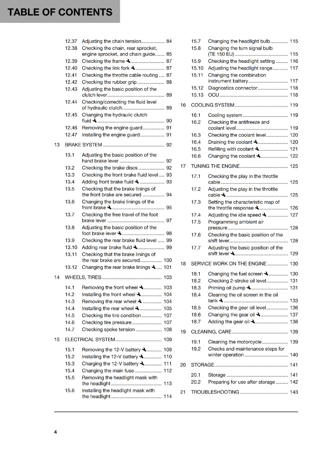 HUSQVARNA 2024 OWNERS MANUAL - TE 150 - REPRINTED