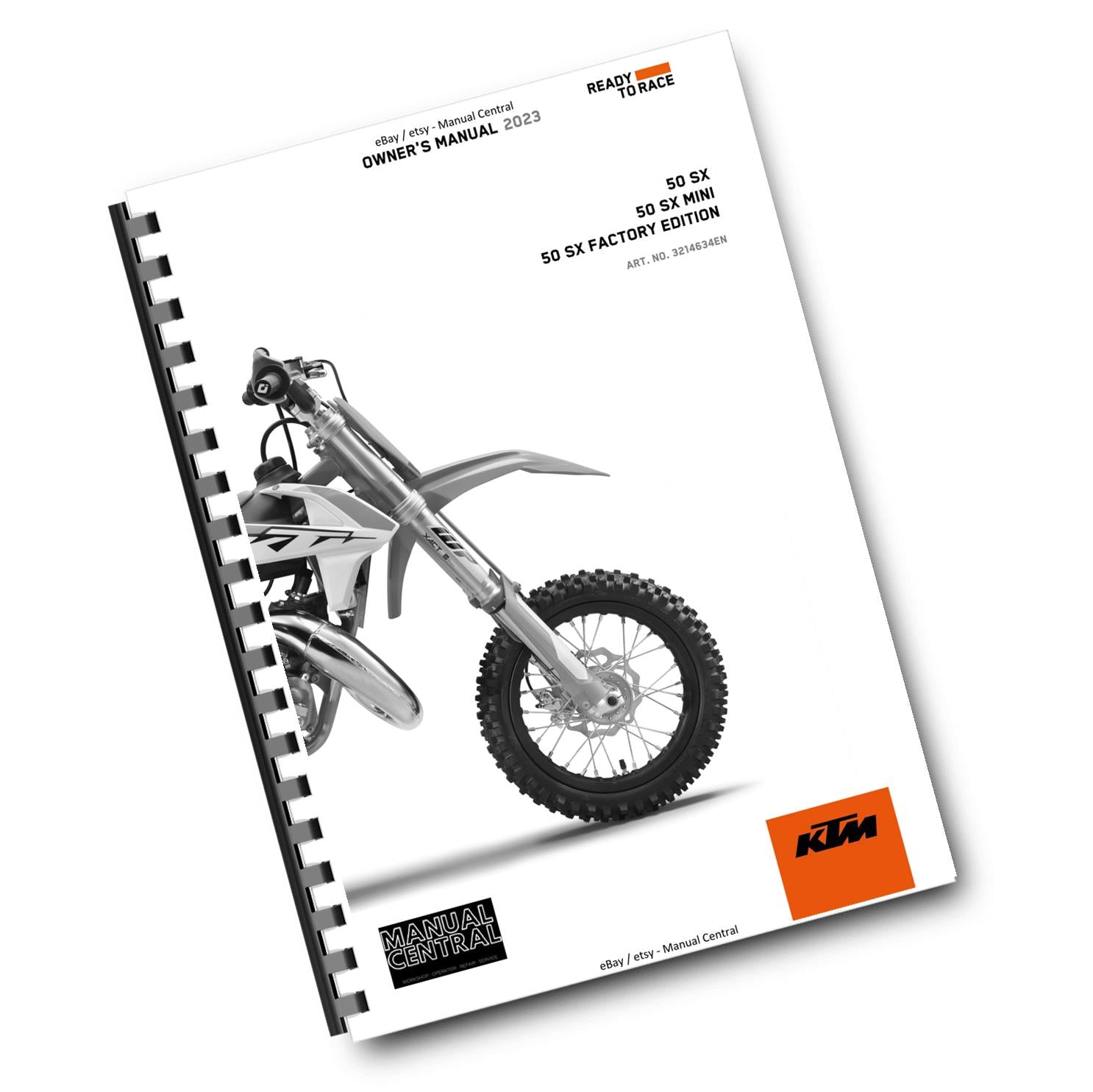 KTM 2023 OWNERS MANUAL - 50 SX MINI FACTORY EDITION - REPRINTED