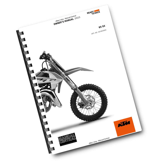 KTM 2023 OWNERS MANUAL - 65 SX - REPRINTED