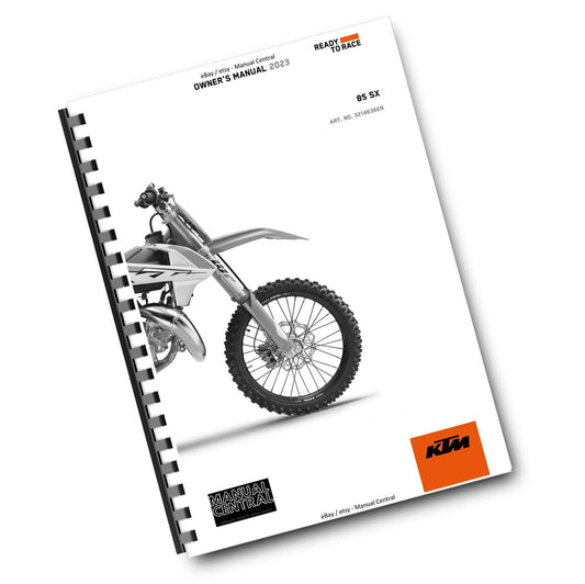KTM 2023 OWNERS MANUAL - 85 SX 19/16 17/14 - REPRINTED