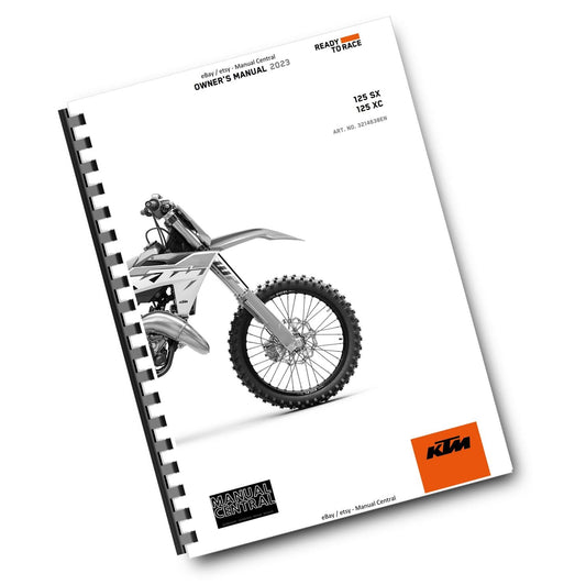 KTM 2023 OWNERS MANUAL - 125 SX XC - REPRINTED