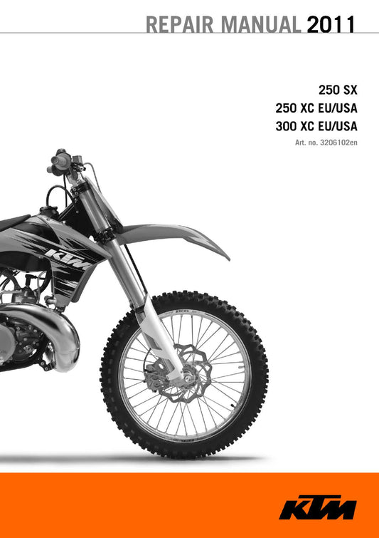 2011 WORKSHOP & OWNERS 2 MANUAL SET - KTM 250 300 SX XC - REPRINT